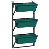 Outsunny Jardinieră Verticală pentru Exterior cu 3 Niveluri și Ghivece cu Orificii de Drenaj, 56x42x100 cm, Verde | Aosom Romania