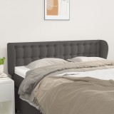 Gossi tablie de pat cu aripioare gri 147x23x78/88 cm piele ecologica