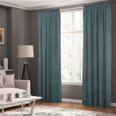 Set draperii tip tesatura in cu rejansa din bumbac tip fagure, Madison, 150x225 cm, densitate 700 g/ml, Celestin, 2 buc