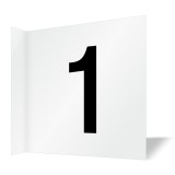 Semn de culoare proiectat numărul 1 faţă verso