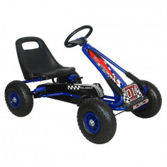 Kart M-Toys cu pedale si volan, Albastru foto