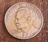C50 - Moneda foarte veche - Cuba - 20 centavos - 1962
