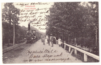 5437 - Baile FELIX, Oradea, Train, Romania - old postcard - used - 1913 foto