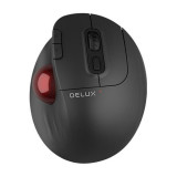 Cumpara ieftin Mouse wireless si bluetooth cu trackball Delux MT1 negru