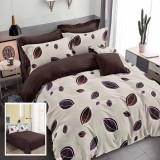 Lenjerie de pat finet 6 piese, cearceaf pat clasic, cearceaf pilota 200x230, 2 fete perna 50x70, 2 fete perna 70x70, Extra, Papadie verde Relax KipRoo