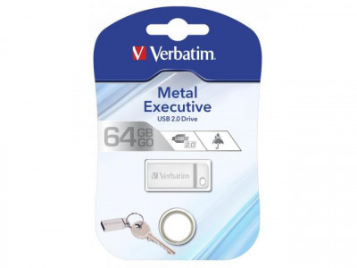 Verbatim Metal Executive USB 2.0 Drive Silver 64GB foto