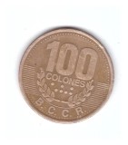 Moneda Costa Rica 100 colones 1995, stare buna, curata