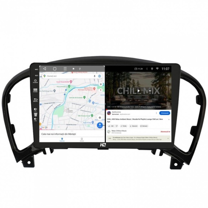 Navigatie Nissan Juke (2010-2015) 6GB RAM Android 13 Octacore Slot Sim 4G DSP GPS Wi-FI Carplay Android Auto USB Bluetooth Waze Touchscreen 9 Inch