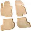 Set de 4 covorase bej cauciuc 3D stil tavita premium pentru Seat Altea, Altea XL 2004-2015, Recambo