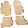 Set de 4 covorase bej cauciuc 3D stil tavita premium pentru Seat Altea, Altea XL 2004-2015, Recambo