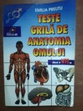 Teste grila de anatomia omului clasa a VII-a- Emilia Preutu, Clasa 7