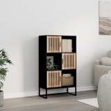 vidaXL Dulap &icirc;nalt, negru, 70x35x125 cm, lemn prelucrat