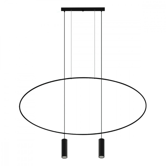 Lampă suspendată HOLAR 2 negru, Thoro Lighting