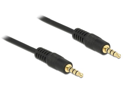 KABEL KLINKE 3,5 MM 4 PIN STECKER &amp;gt; STECKER 0,5 M 83434 DELOCK foto