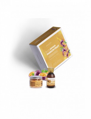 Pachet ingrijire, Shower Mousse de fructul pasiunii si ulei de fructul pasiunii foto