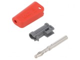 Mufă Banană 4mm 19A Roșie Neizolată