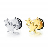 Dop fals pentru ureche, din oțel &ndash; stele articulate, diferite modele - Culoare: Auriu