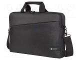 Laptop bag black poliester 300D Usable dim: 380x40x260mm