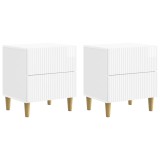 vidaXL Dulap de noapte 2 pcs Alb foarte lucios 43 x 34,5 x 48 cm 894534