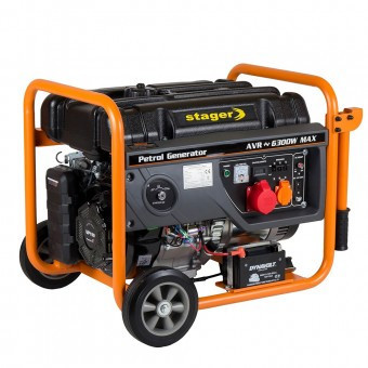 Stager GG 7300-3EW generator open-frame 5.8kW, trifazat, benzina, pornire electrica - 6960270420240 foto