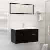 VidaXL Chiuvetă &icirc;ncorporată cu robinet, alb, 91x39x18 cm, ceramică 148626