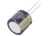 Condensator electrolitic low ESR 1000uF 25VDC &Oslash;16x15mm