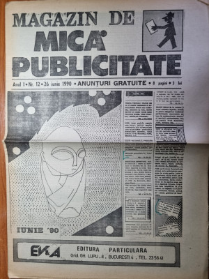 magazin de mica publicitate 26 iunie 1990-ziar de anunturi si reclame foto