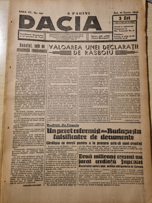 dacia 11 iunie 1942-al 2-lea razboi mondial,banatul cuib de rezistenta