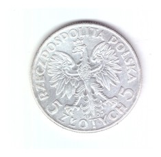 Moneda Polonia 5 zlotych/zloti 1933, stare buna, curata