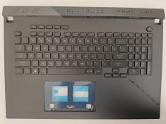 Carcasa superioara cu tastatura palmrest Laptop Gaming, Asus, ROG Strix SCAR 17 G733PY, G733PY-2D, 13NR0DB4P03011, 90NR0DB4-R31UI0, 90NR0DB4-R31UI2, 9