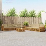 Cumpara ieftin Set de canapele de exterior 9 buc. 8-Locuri Natural si Bej