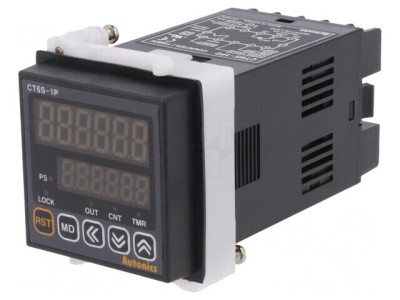 Contor electronic LED x2 cu timp consumat și impulsuri SPDT foto