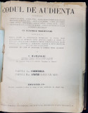 CODUL DE AUDIENTA ADNOTAT de C. HAMANGIU - BUCURESTI, 1928