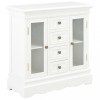 Gossi servanta, alb, 70x28x70 cm, lemn masiv de pin