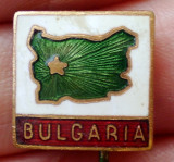 I.414 INSIGNA STICKPIN HARTA BULGARIA L14mm email, Europa