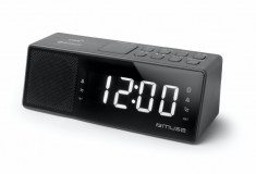 Radio cu ceas MUSE M-172 BT, portabil, LED, Bluetooth, AUX-in, Port USB pentru incarcare dispozitive, NFC Auto-Pair, Negru foto