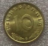 P1. GERMANIA 10 REICHSPFENNIG 1938 D UNC **