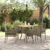 VidaXL Set de masă pentru grădină 5 pcs Gri Rattan poli 3334938