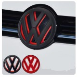 Emblema fata negru mat cu rosu Volkswagen VW Golf 6 MK6, Universal