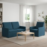 Cumpara ieftin Set de canapea 2 pcs albastru Catifea