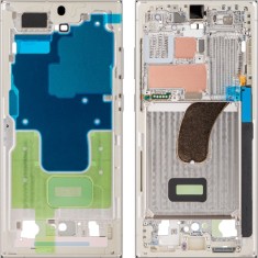 Carcasa Mijloc Samsung Galaxy S23 Ultra S918, Crem, Service Pack GH96-15833B