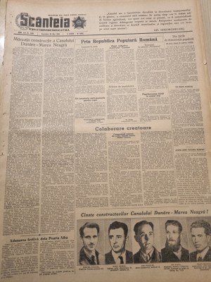 scanteia 25 mai 1952-mareata constructie a canalulului dunare marea neagra foto