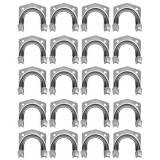 Set 20 carlige duble pentru unelte si scule, metalice, suporturi de perete pentru organizare atelier, gradina, garaj, 6.5 x 7 x 5.5 cm, Dactylion