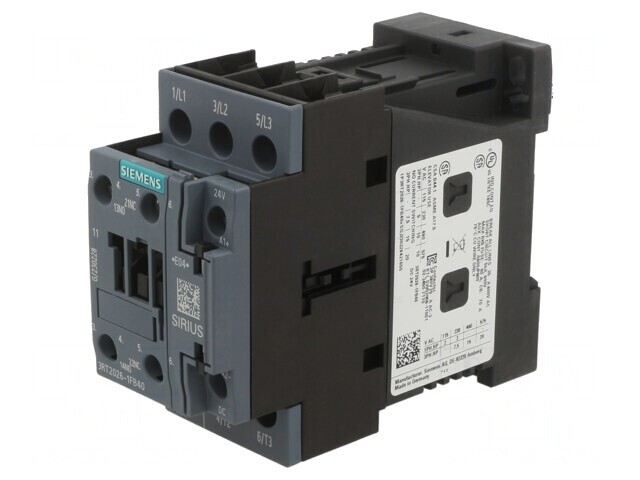 Contactor 3P NO x3 Aux 24VDC 25A