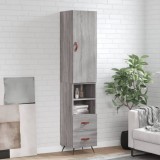 vidaXL Dulap &icirc;nalt, gri sonoma, 34,5x34x180 cm, lemn prelucrat