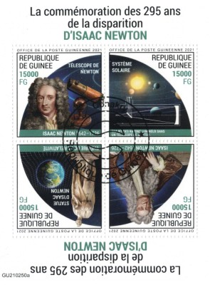 GUINEEA 2021 - Isaac Newton 295 de ani de la disparitie foto