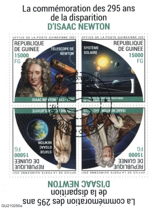 GUINEEA 2021 - Isaac Newton 295 de ani de la disparitie