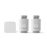 Cumpara ieftin Kit 2 capete termostat pentru calorifer + Control central (Hub) Hama, Wi-Fi, LED, compatibil Amazon Alexa/Google Assistant