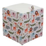 TABURET BOX - PRINT - CORP ANIMALE SAFARI/CAPAC IMITATIE PIELE DIVERSE CULORI - Roz 21896