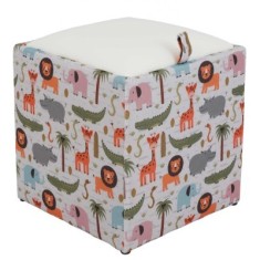 TABURET BOX - PRINT - CORP ANIMALE SAFARI/CAPAC IMITATIE PIELE DIVERSE CULORI - Rosu 21900